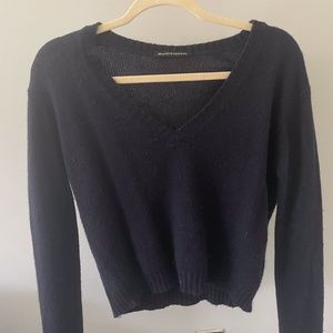 brandy Melville navy blue v neck sweater